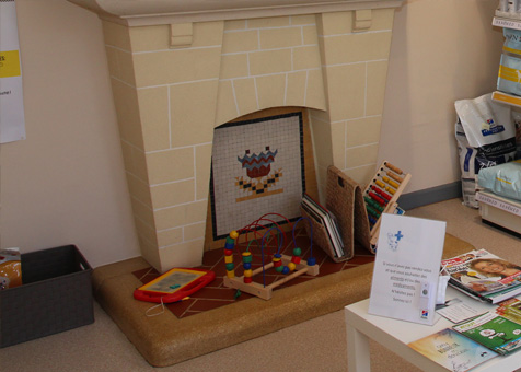 Des jeux pour les petits dans la salle d'attente